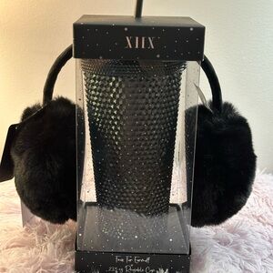Faux Fur Earmuff & 23.5 oz Glam Reusable
Cop Gift Set NWT MSRP$48